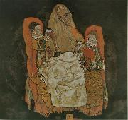 Egon Schiele Mutter mit zwei Kindern oil painting
